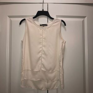 Layered Tank Blouse - White